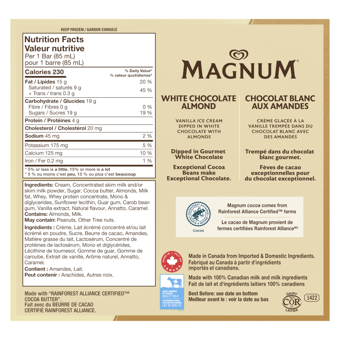 Magnum White Chocolate Almond Ice Cream Bars