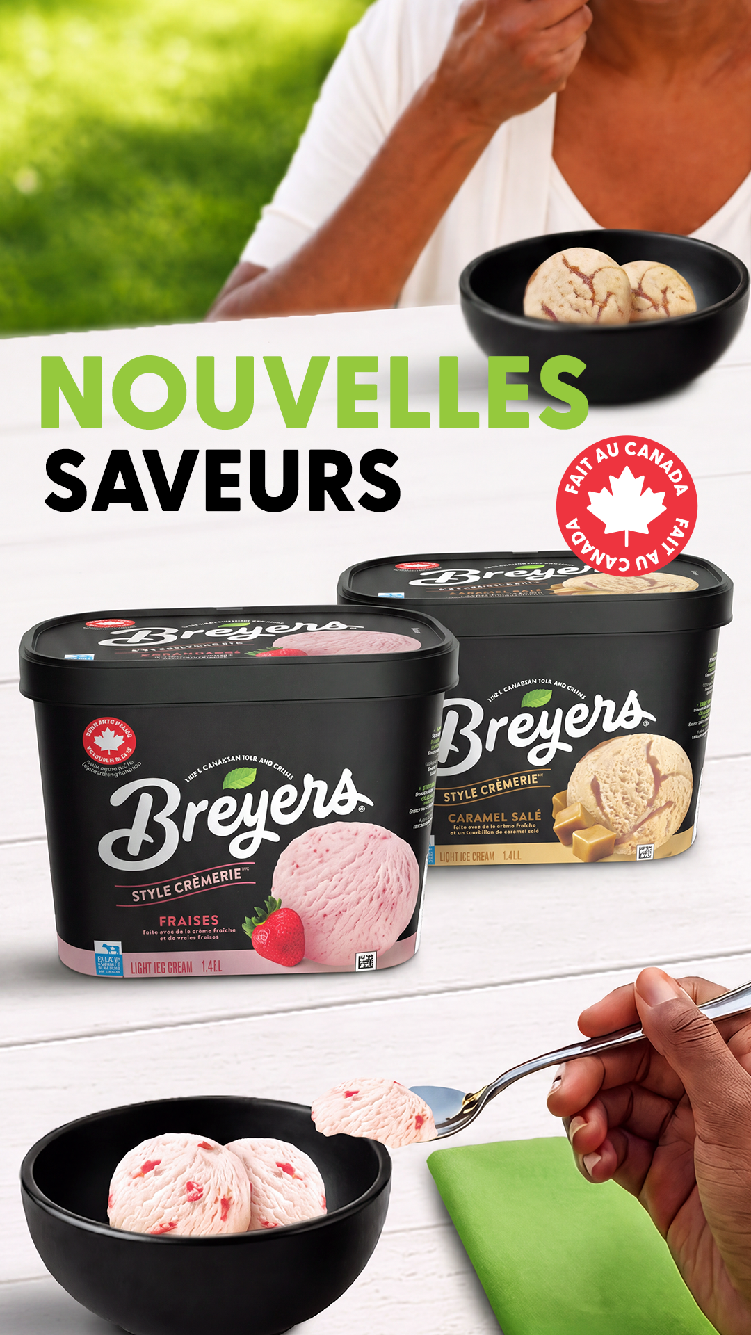 Crème glacée Breyers faite d’ingrédients de qualité et de lait et crème canadiens