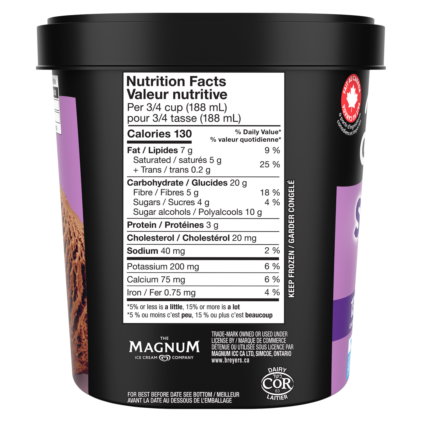 Breyers No Sugar Added Chocolate 1.41L