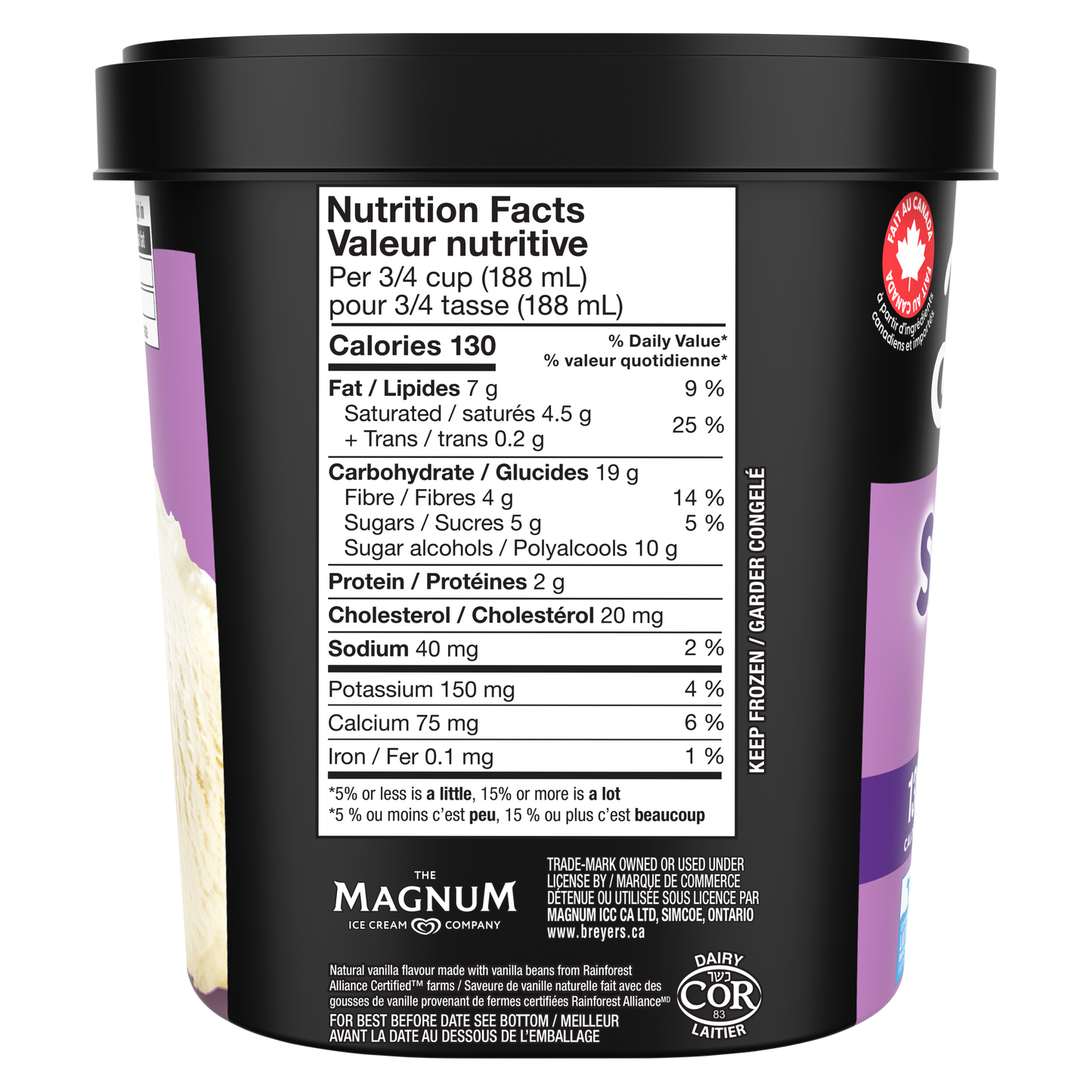 Breyers No Sugar Added Vanilla 1.41L