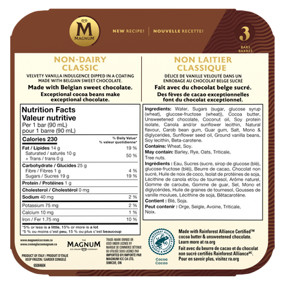 Magnum Non-dairy Classic Bars