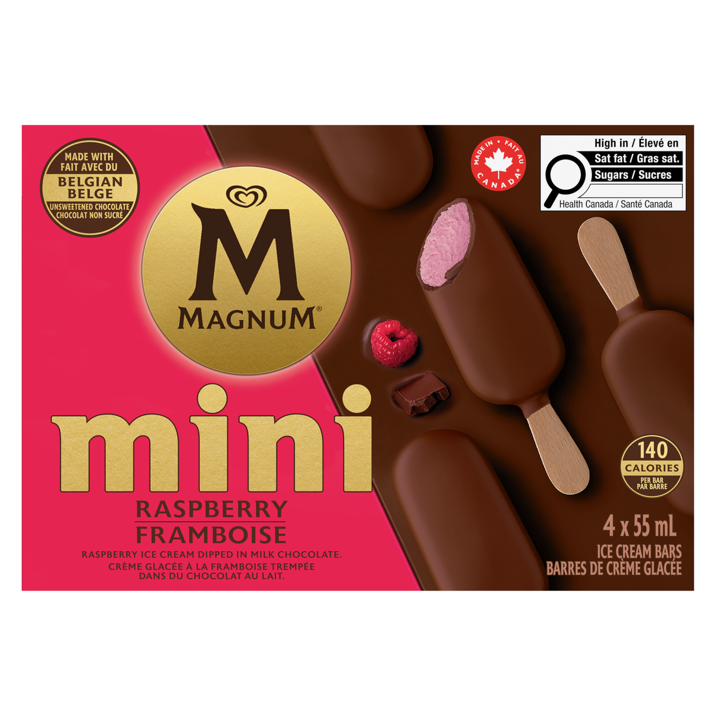 Magnum Mini Raspberry Bars x 4