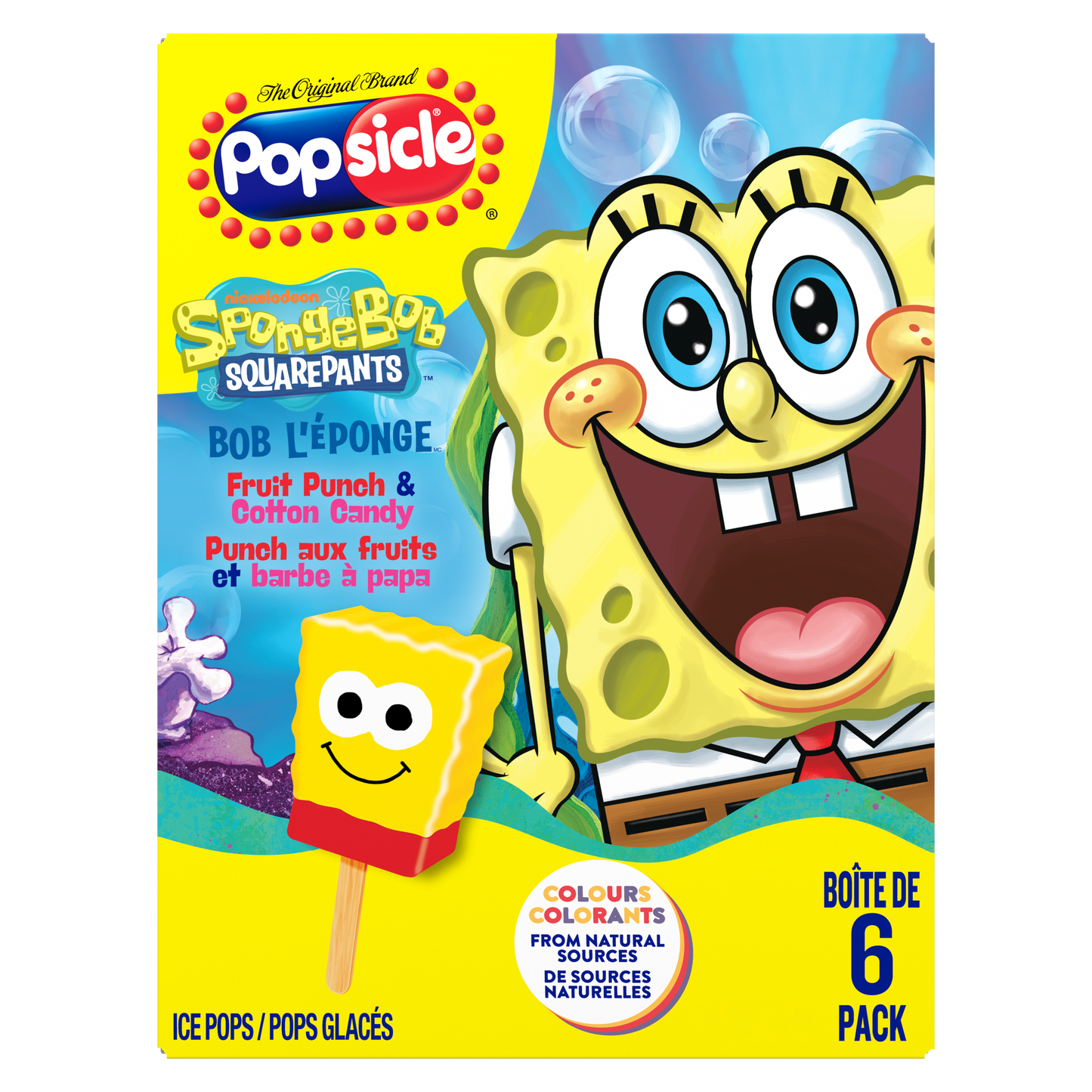 Popsicle SpongeBob Squarepants Ice Pops 6x 60 ml