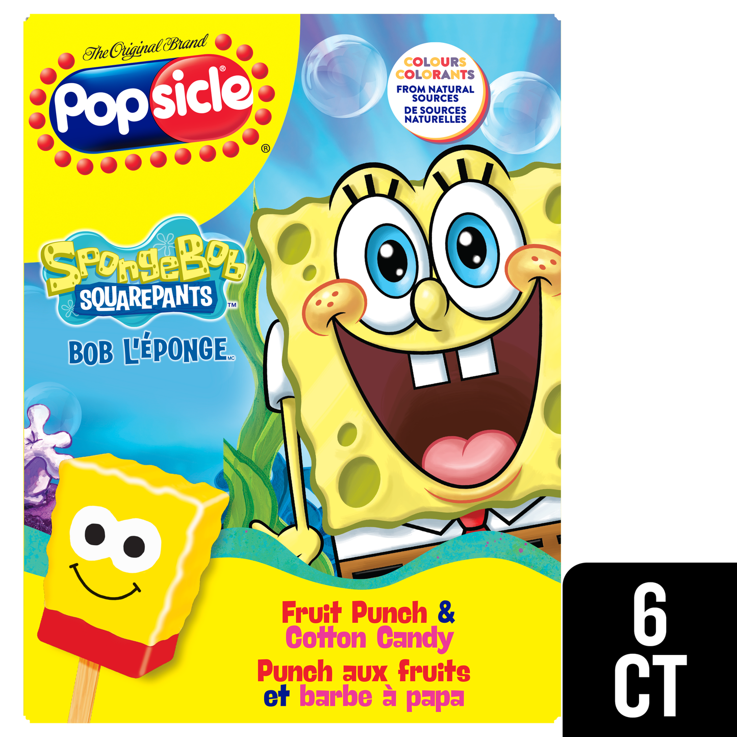 Popsicle SpongeBob Squarepants Ice Pops 6x 60 ml