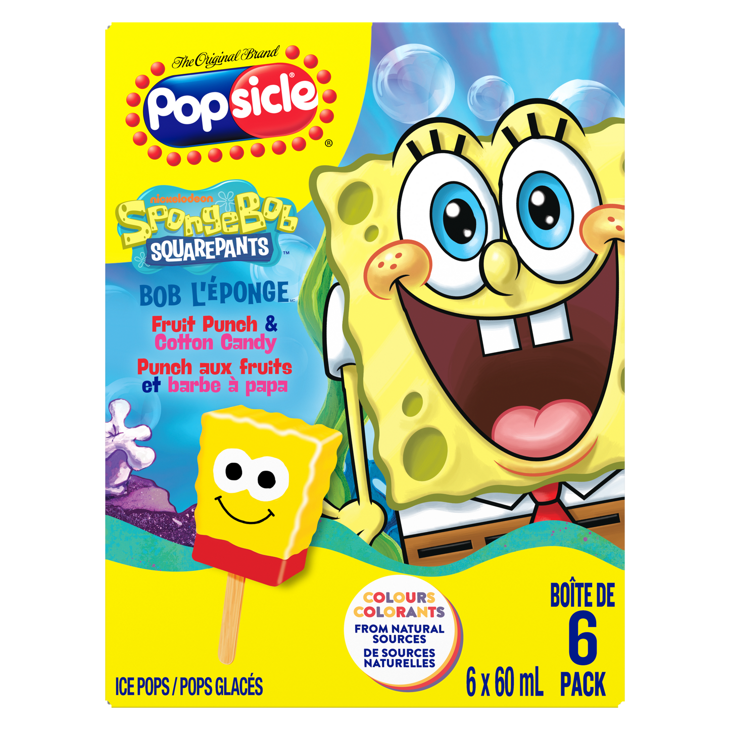 Popsicle SpongeBob Squarepants Ice Pops 6x 60 ml