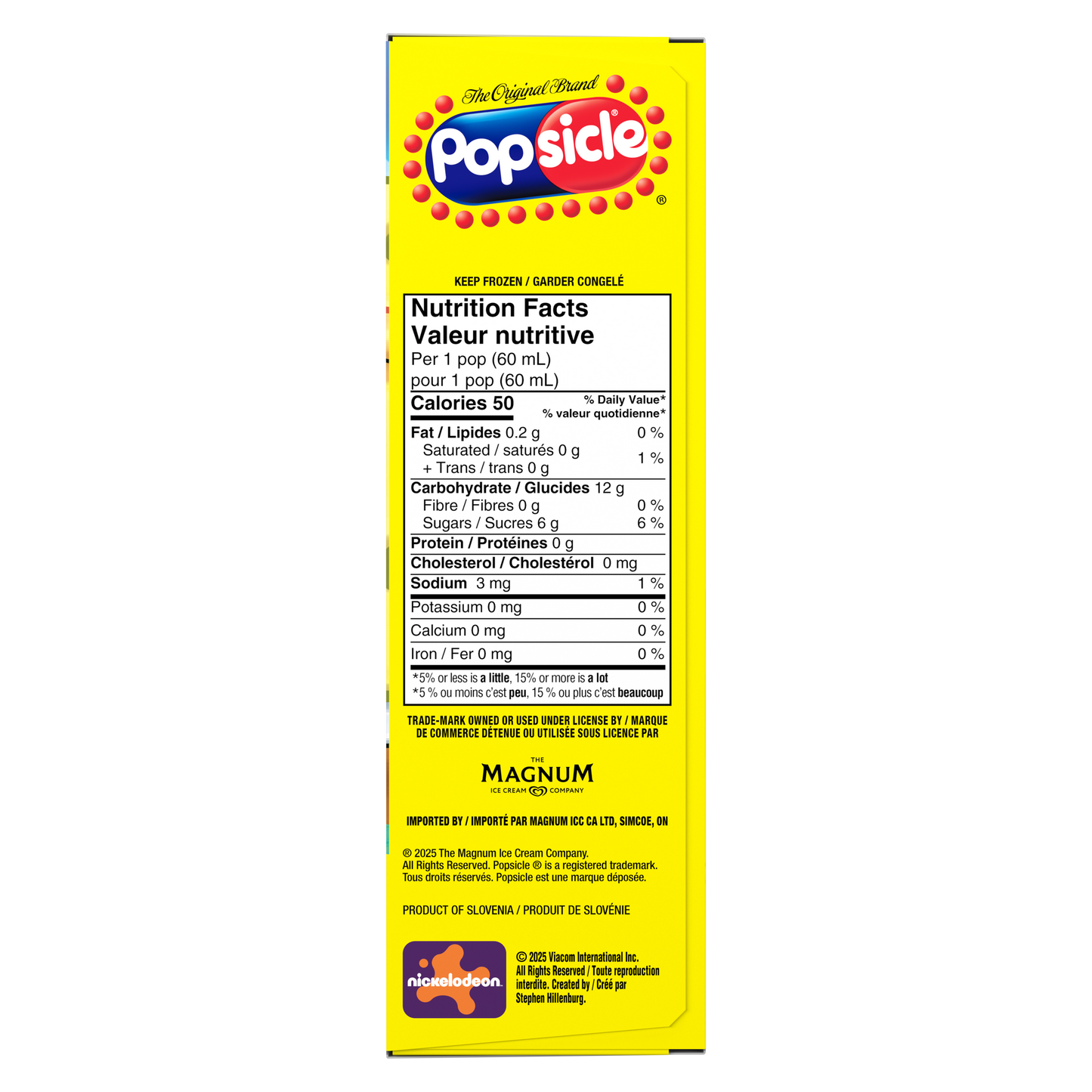 Popsicle SpongeBob Squarepants Ice Pops 6x 60 ml