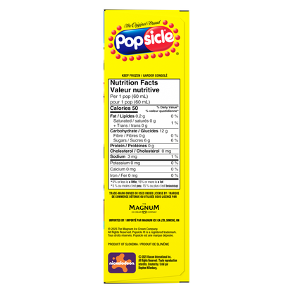 Popsicle SpongeBob Squarepants Ice Pops 6x 60 ml