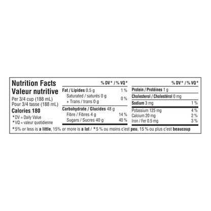 Talenti Roman Raspberry Sorbetto pint side view highlighting ingredient list